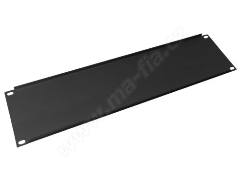 Wirex, 19" záslepka 3U, černá, včetně montážní sady