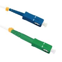 Patch cord, flexibilní vlákno G.657.B3. 9/125,  SC/APC-SC/UPC, simplex,  1m, bílý