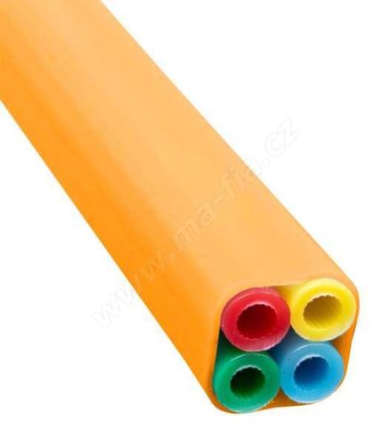 Svazek mikrotrubiček v PE rukávu 4x 10/6 mm smotek 200m