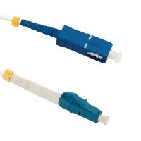 Patch cord, flexibilní vlákno G.657.B3. 9/125,  SC/UPC-LC/UPC, simplex, 10m, bílý